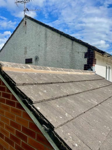 view of a roof on a house