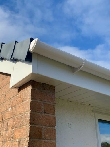 brand new facia and soffit on a roof